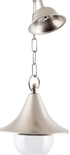 Lido Hängelampe Messing wetterfest in Nickel VOLOS< Rustikale Lampen|Messinglampen