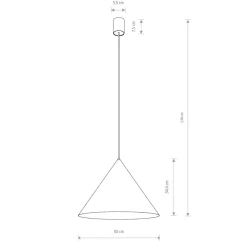 Schlafzimmer Lampen|Feuchtraumleuchten*Nowodvorski Hängelampe Metall Ø 50 cm GU10 Weiß Kegel Schirm