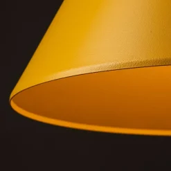 TK Lighting Hängelampe Metall Ø 32 cm H: max. 165 cm Gelb E27 Retro< Wohnzimmerlampen|Metall Lampen