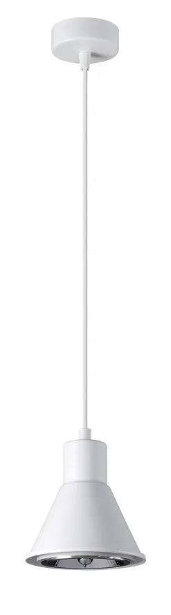 Hängelampen|Wohnzimmerlampen*Sollux Hängelampe Metall Ø 14 cm Weiß ES111 Retro Design