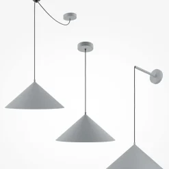 Hängelampen|Esszimmer Lampen*Maytoni Hängelampe Metall E27 Ø 35 cm rund H: max. 318 cm Grau