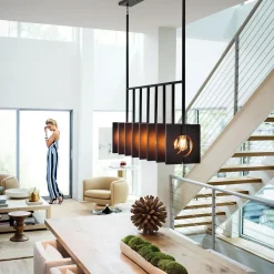 Elstead Hängelampe Metall E27 H: max. 142,9 cm länglich Modern< Hängelampen|Bürolampen