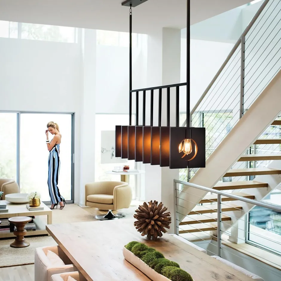 Elstead Hängelampe Metall E27 H: max. 142,9 cm länglich Modern< Hängelampen|Bürolampen