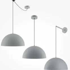 Hängelampen|Esszimmer Lampen*Maytoni Hängelampe Metall E27 rund D: 35 cm H: max. 320 cm Grau