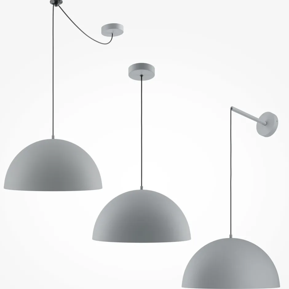 Hängelampen|Esszimmer Lampen*Maytoni Hängelampe Metall E27 rund D: 35 cm H: max. 320 cm Grau