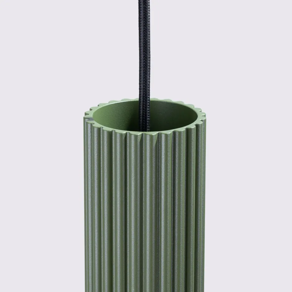 Hängelampen|Wohnzimmerlampen*Sollux Hängelampe Metall 3-flammig GU10 B: 45 cm in Grün Modern