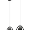 Hängelampen|Esszimmer Lampen*Lamkur Hängelampe Metall 2-flmg E27 elegante Loft Küche