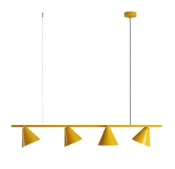 ALDEX Hängelampe Metall Gelb 4-flammig 120 cm länglich< Hängelampen|Bürolampen