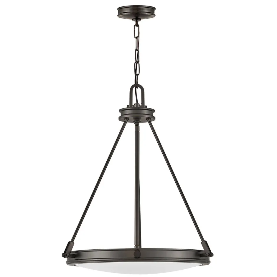 Hängelampen|Bürolampen*Elstead Hängelampe Metall Glas Ø 54,3 cm H: max. 377 cm 4x E14