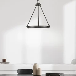 Hängelampen|Bürolampen*Elstead Hängelampe Metall Glas Ø 54,3 cm H: max. 377 cm 4x E14