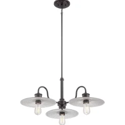 Hängelampen|Maritime Lampen*Elstead Hängelampe Metall Glas 3-flammig Esszimmer ALNILLA