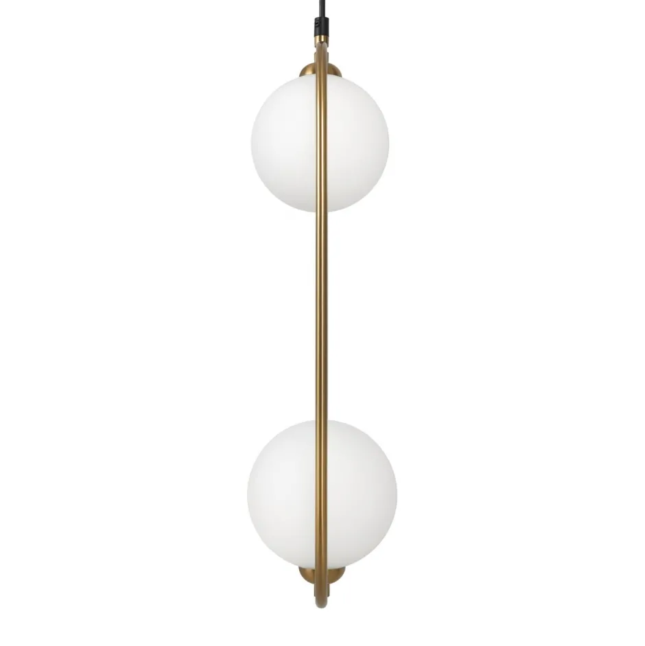 Hängelampen|Esszimmer Lampen*Maytoni Hängelampe Metall Glas H: max. 204 cm in Messing Weiß