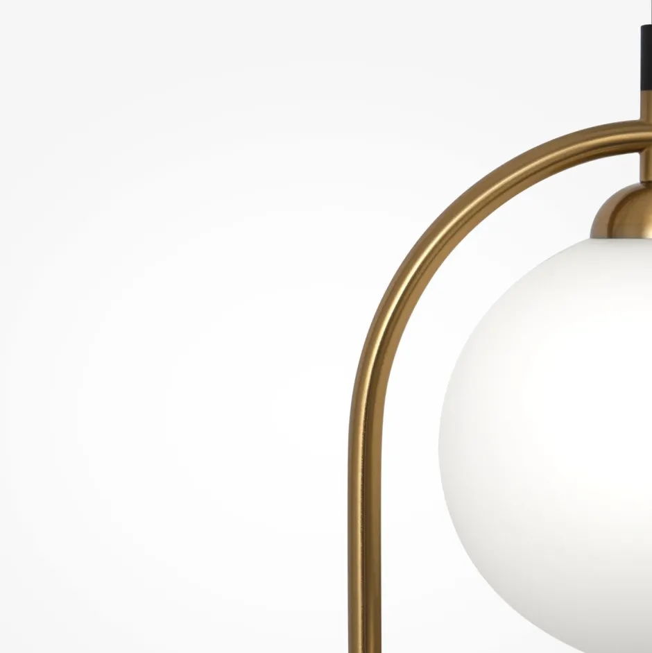 Hängelampen|Esszimmer Lampen*Maytoni Hängelampe Metall Glas H: max. 204 cm in Messing Weiß