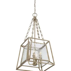 Elstead Hängelampe Metall Glas in Gold antik OLAVA< Hängelampen|Glaslampen