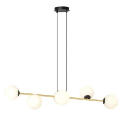 Emibig Hängelampe Metall Glas Kugelschirme E14 dekorativ< Hängelampen|Bürolampen