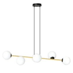 Emibig Hängelampe Metall Glas Kugelschirme E14 dekorativ< Hängelampen|Bürolampen