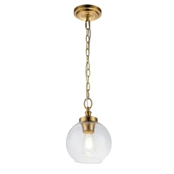 Hängelampen|Bürolampen*Elstead Hängelampe Metall Glas rund D: 21,6 cm H: max. 196,9 cm E27