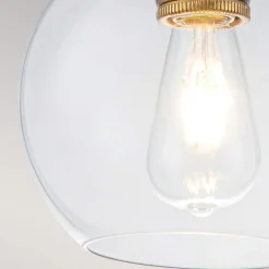 Hängelampen|Bürolampen*Elstead Hängelampe Metall Glas rund D: 21,6 cm H: max. 196,9 cm E27