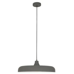 Steinhauer Hängelampe Metall Grau L:50 cm rund E27 Modernes Design< Hängelampen|Bürolampen