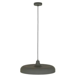 Steinhauer Hängelampe Metall Grau L:50 cm rund E27 Modernes Design< Hängelampen|Bürolampen