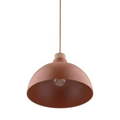 TK Lighting Hängelampe Metall Holz Ø 34 cm rund H: max. 170 cm Rot E27< Esszimmer Lampen|Schlafzimmer Lampen