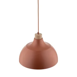 TK Lighting Hängelampe Metall Holz Ø 34 cm rund H: max. 170 cm Rot E27< Esszimmer Lampen|Schlafzimmer Lampen