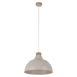 TK Lighting Hängelampe Metall Holz Ø 34 cm Retro Beige E27< Hängelampen|Esszimmer Lampen