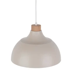 TK Lighting Hängelampe Metall Holz Ø 34 cm Retro Beige E27< Hängelampen|Esszimmer Lampen