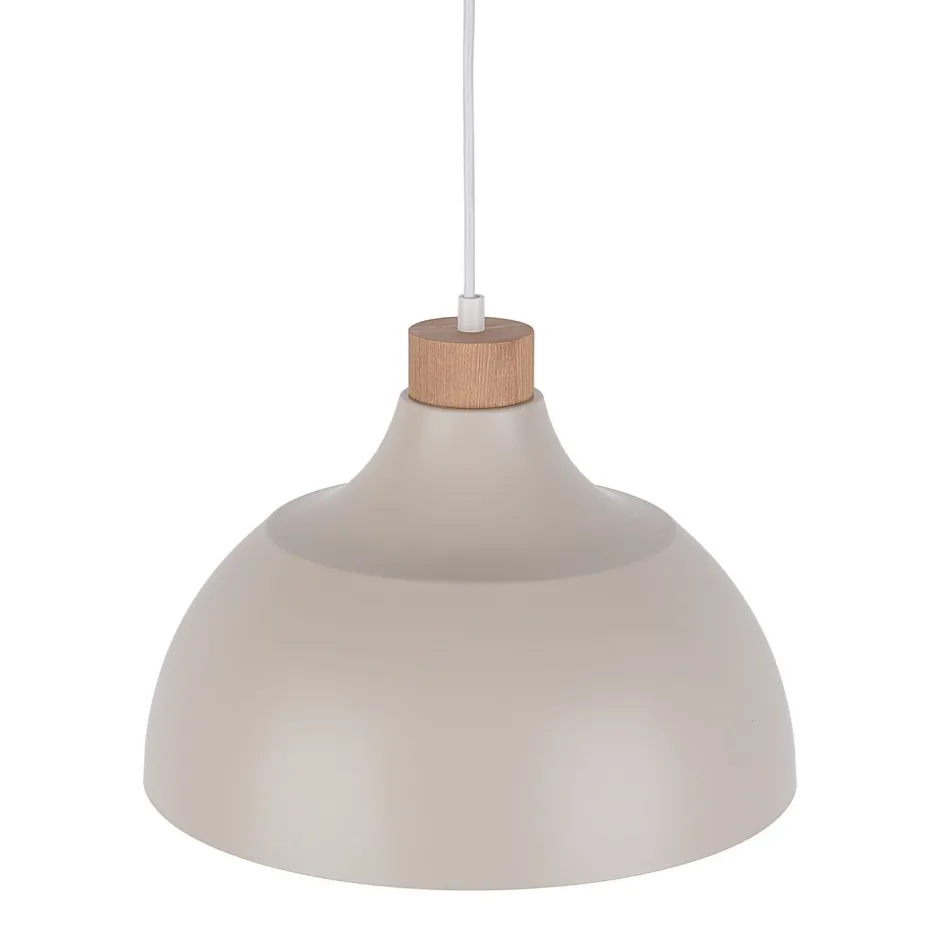TK Lighting Hängelampe Metall Holz Ø 34 cm Retro Beige E27< Hängelampen|Esszimmer Lampen