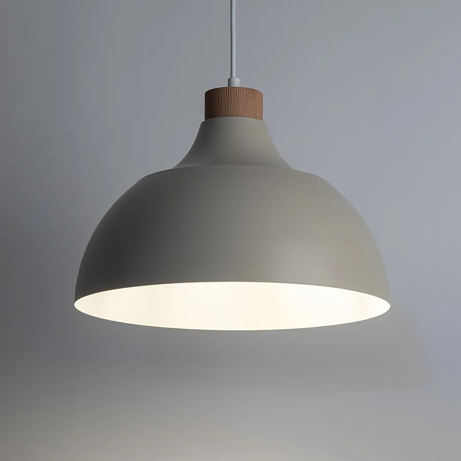 TK Lighting Hängelampe Metall Holz Ø 34 cm Retro Beige E27< Hängelampen|Esszimmer Lampen