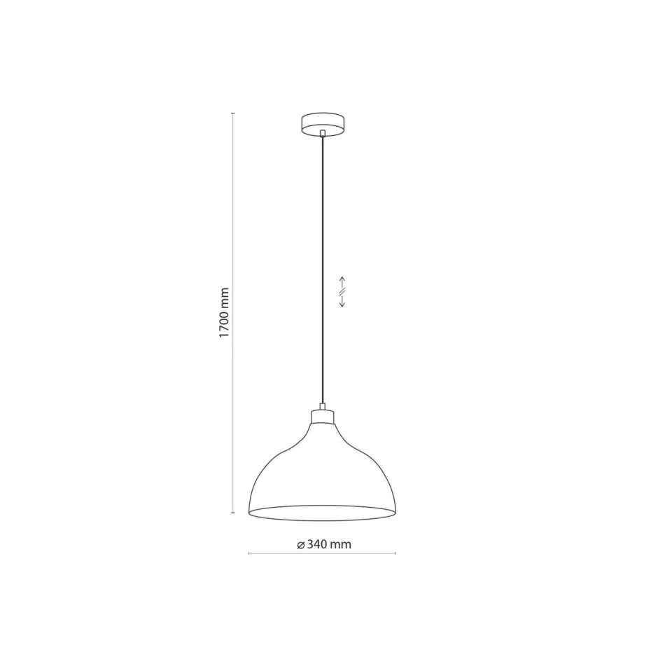 TK Lighting Hängelampe Metall Holz Ø 34 cm Retro Beige E27< Hängelampen|Esszimmer Lampen