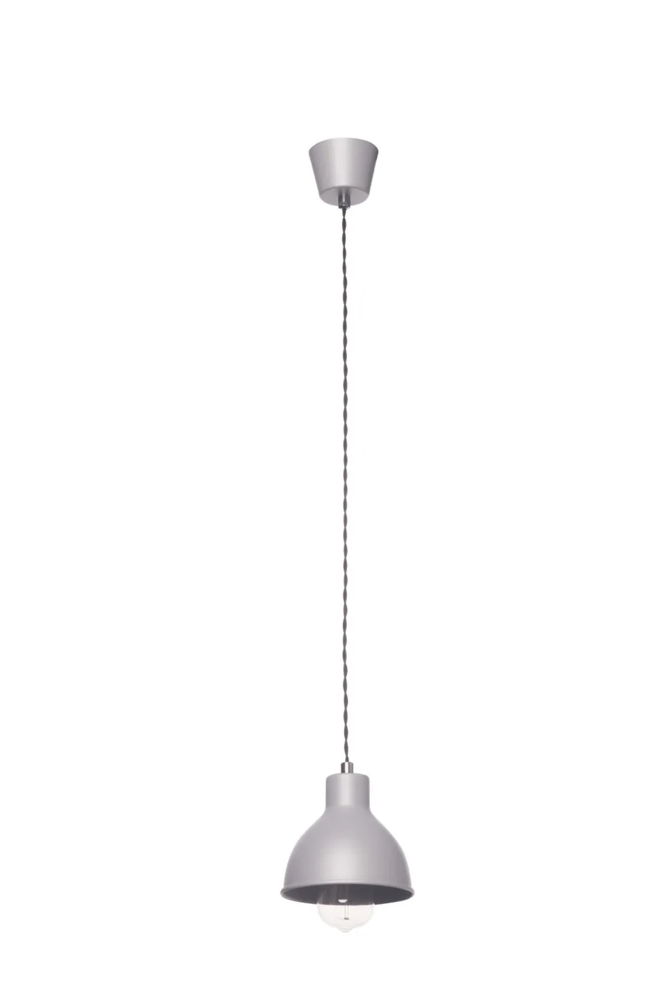 Hängelampen|Esszimmer Lampen*Lampex Hängelampe Metall in Grau E27 Ø 15 cm schmal ZOE