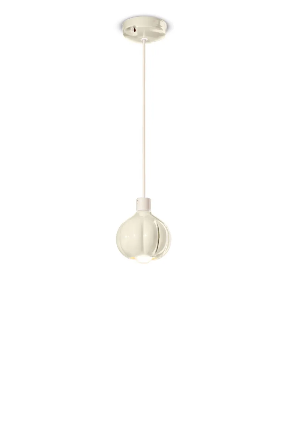 Ferroluce Hängelampe Metall Keramik rund Ø 13 cm H: max. 134 cm< Wohnzimmerlampen|Keramiklampen