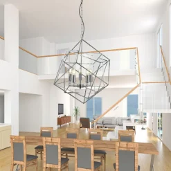 Hängelampen|Bürolampen*Searchlight Hängelampe Metall Modern 5-flammig E14 Chrom