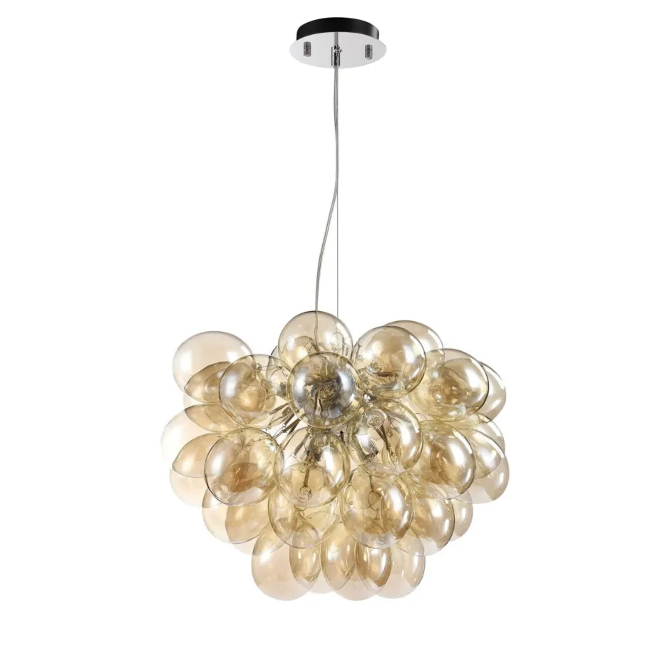 Maytoni Hängelampe Metall Rauchglas 50 cm breit H: max. 170 cm< Hängelampen|Esszimmer Lampen