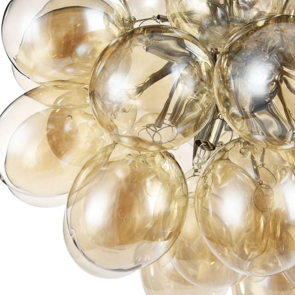 Maytoni Hängelampe Metall Rauchglas 50 cm breit H: max. 170 cm< Hängelampen|Esszimmer Lampen