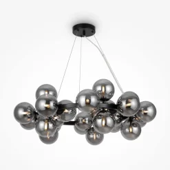 Maytoni Hängelampe Metall Rauchglas G9 69 cm breit Kugel Schirm< Hängelampen|Bürolampen