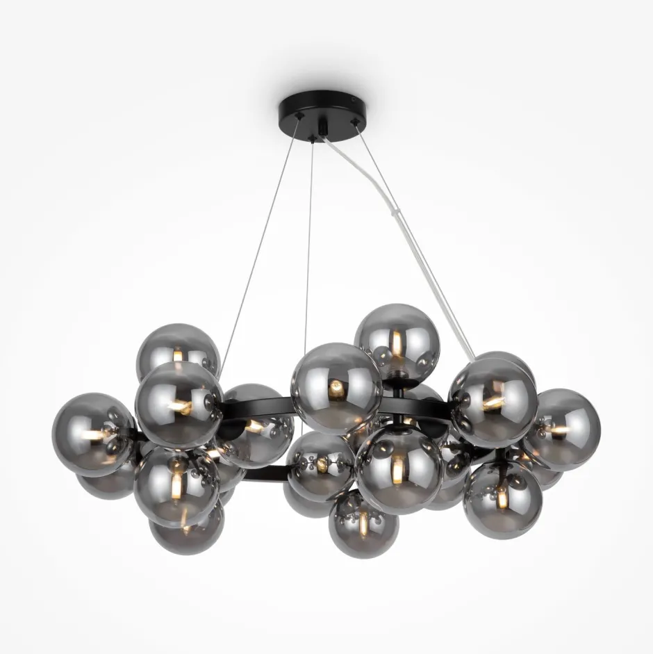 Maytoni Hängelampe Metall Rauchglas G9 69 cm breit Kugel Schirm< Hängelampen|Bürolampen