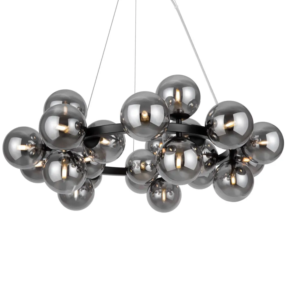 Maytoni Hängelampe Metall Rauchglas G9 69 cm breit Kugel Schirm< Hängelampen|Bürolampen