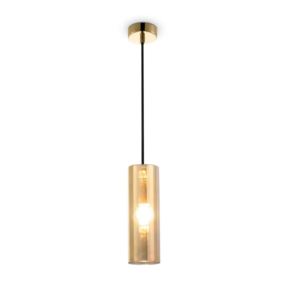 Hängelampen|Esszimmer Lampen*Maytoni Hängelampe Metall Rauchglas rund Ø 8 cm H: max. 178 cm