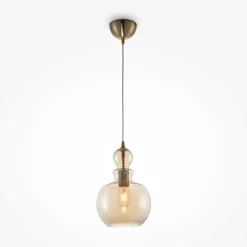 Maytoni Hängelampe Metall Rauchglas E27 D: 21,5 cm rund Vintage< Hängelampen|Esszimmer Lampen