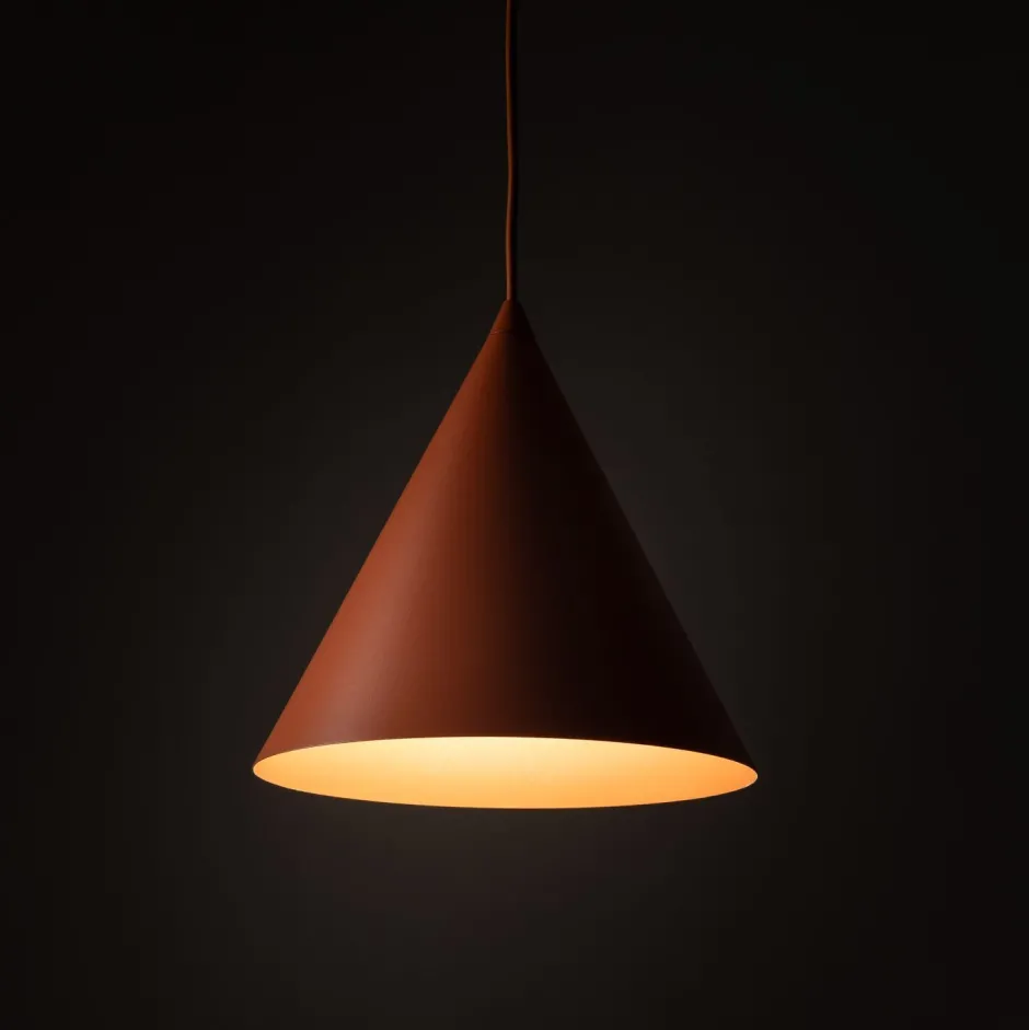 Hängelampen|Esszimmer Lampen*TK Lighting Hängelampe Metall Rot Ø 25 cm H: max. 160 cm E27 Retro