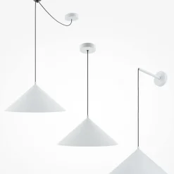 Küchenlampen|Wohnzimmerlampen*Maytoni Hängelampe Metall rund Ø 35 cm H: max. 318 cm Weiß E27