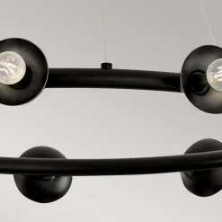 Elstead Hängelampe Metall rund D: 87,6 cm H: max. 185,5 cm Schwarz< Hängelampen|Bürolampen