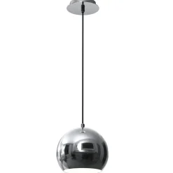 Hängelampen|Esszimmer Lampen*Easylight Hängelampe Metall rund Retro Chrom Kugelschirm
