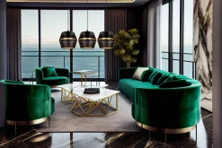 Hängelampen|Bürolampen*Belis Hängelampe Metall Schwarz Gold E27 70 cm lang 3-flammig