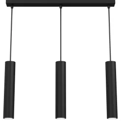 Moderne Lampen|Esszimmer Lampen*Luminex Hängelampe Metall Schwarz Modern 3-flammig GU10 VISHAL