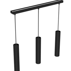 Moderne Lampen|Esszimmer Lampen*Luminex Hängelampe Metall Schwarz Modern 3-flammig GU10 VISHAL