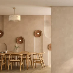 Maytoni Hängelampe Metall Stoff Ø 45 cm rund H: max. 76,8 cm< Hängelampen|Esszimmer Lampen