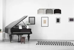 Belis Hängelampe Metall Stoff E27 100 cm Grau Graphit Schwarz< Hängelampen|Bürolampen